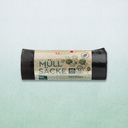 bi good Müllsäcke auf grünem Hintergrund – nachhaltige Produkte für den Haushalt